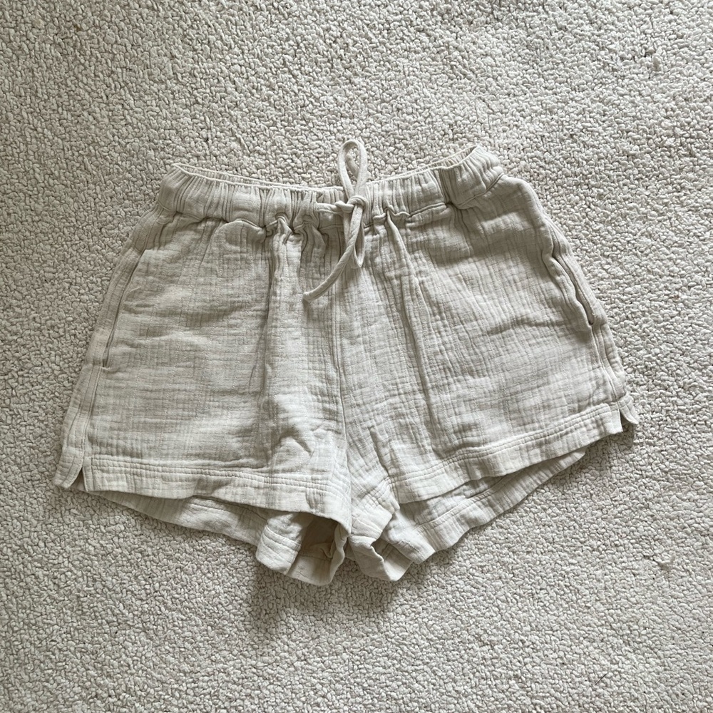 Women's High Waist Beige summer Shorts S
